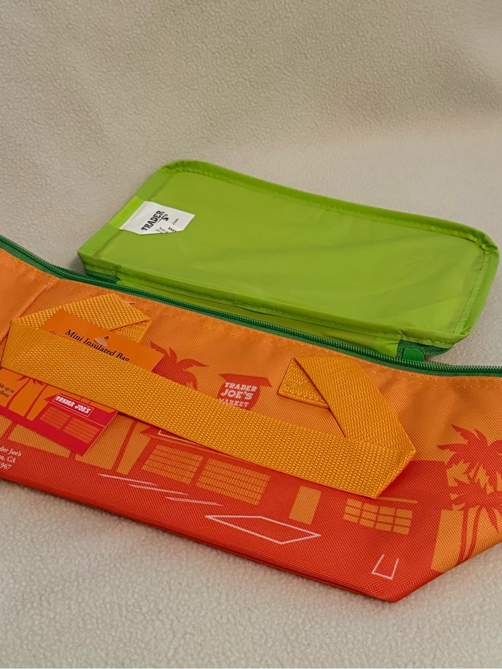 Trader Joe's Mini Insulated Tote Bag - Palm Green Summer 2026 Limited Edition